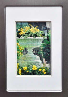 West Smithfield Garden, London - Photograph, Design, & Needlework by Denise Werkheiser